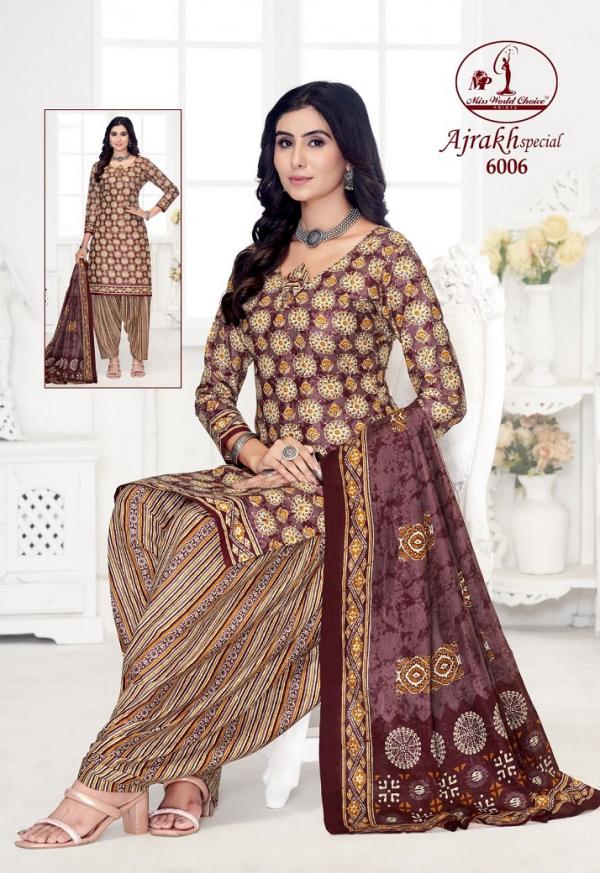 Miss World Ajrakh Vol-6 – Dress Material